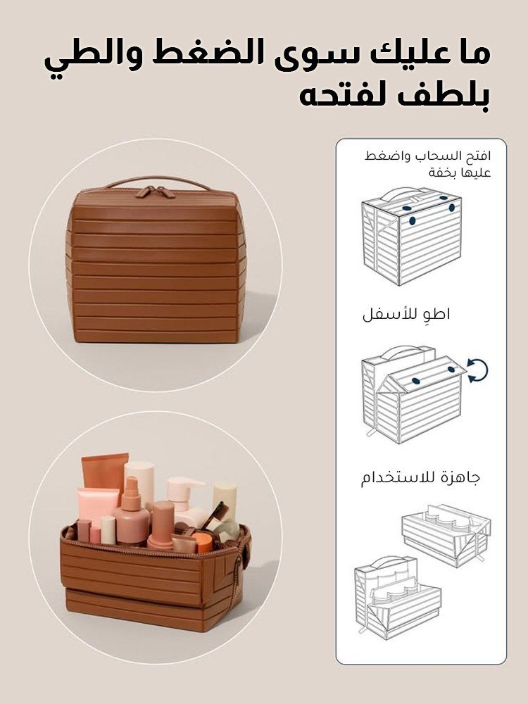 WB2581 | حقيبة مستلزمات العناية بالبشرة المحمولة بسعة كبيرة -v4