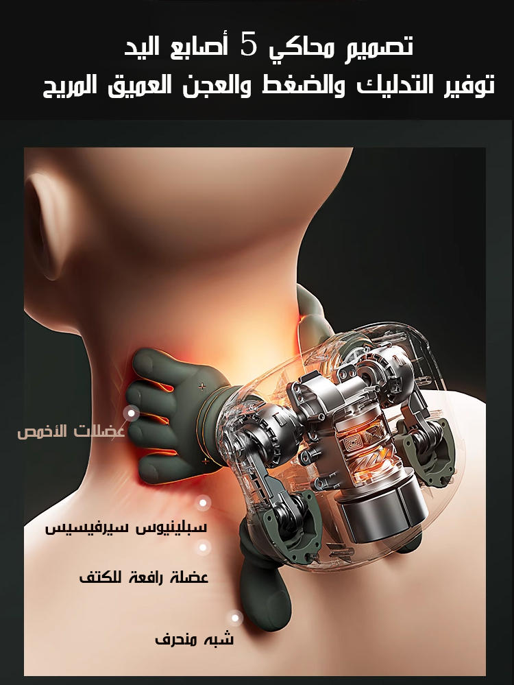 HM4350B | جهاز تدليك الرقبة والكتفين بتقنية محاكاة لمسة مدلك شخصي احترافي -v4 HM4350B | جهاز تدليك الرقبة والكتفين بتقنية محاكاة لمسة مدلك شخصي احترافي -v4