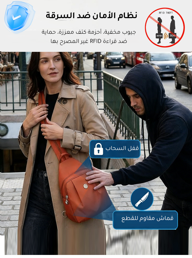 WB2585 | حقيبة ظهر متعددة الاستخدامات من قماش أكسفورد مقاومة للسرقة -v4