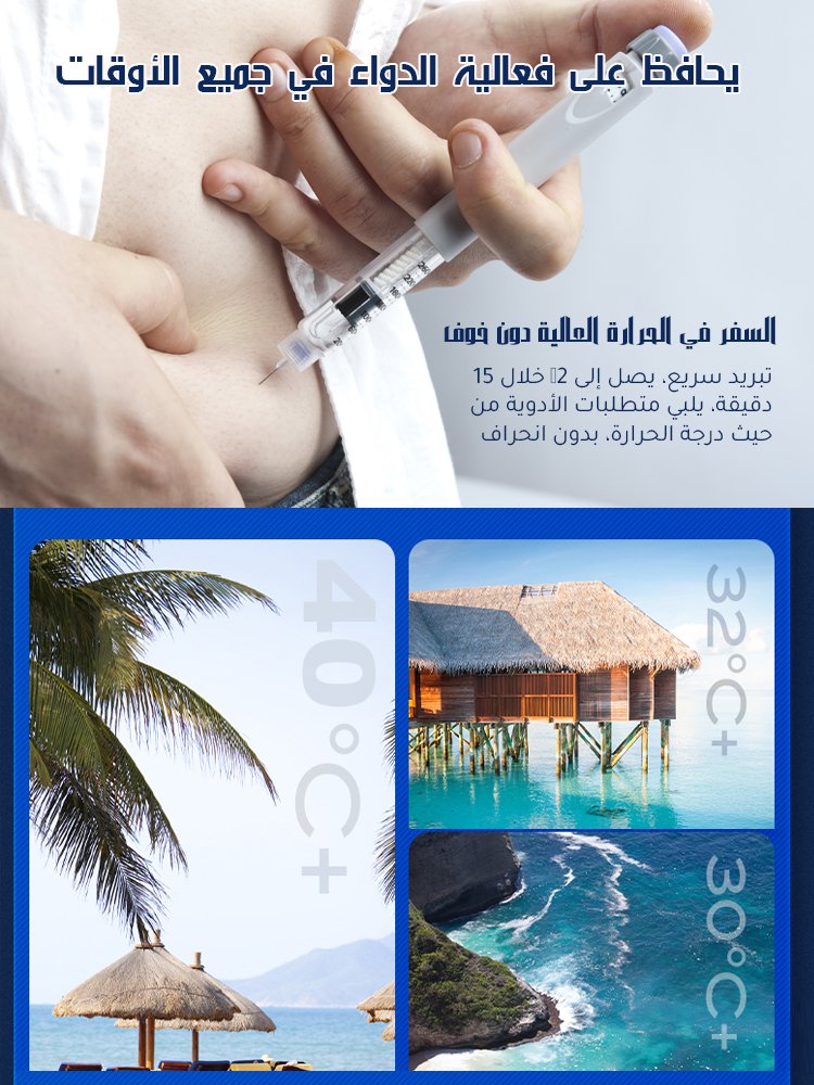 HM4520 | صندوق تبريد الأنسولين المحمول للاستخدام الخارجي (للاستخدام في السيارة والمنزل) -v4