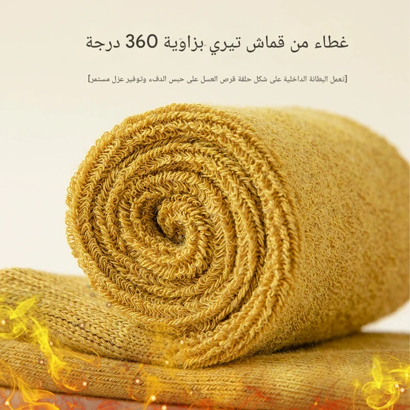 CL130ZHC | جوارب شتوية سميكة ودافئة للجنسين، تصل إلى منتصف الساق، مصنوعة من قماش تيري، لون أسود نقي. -v5 CL130ZHC | جوارب شتوية سميكة ودافئة للجنسين، تصل إلى منتصف الساق، مصنوعة من قماش تيري، لون أسود نقي. -v5