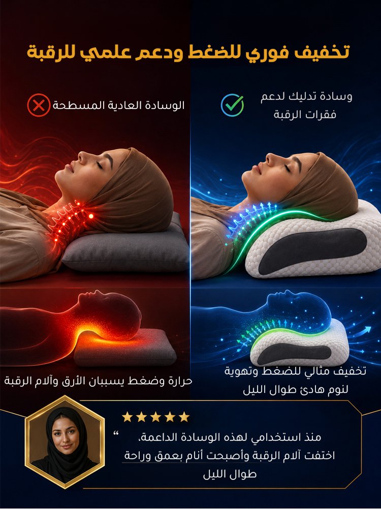 HM3981D | وسادة تدليك طبية مضادة للبكتيريا، لدعم فقرات الرقبة والمساعدة على النوم -v5