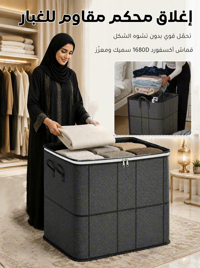 HM4540 | حقيبة تخزين كبيرة السعة قابلة للطي ومضادة للغبار -v4