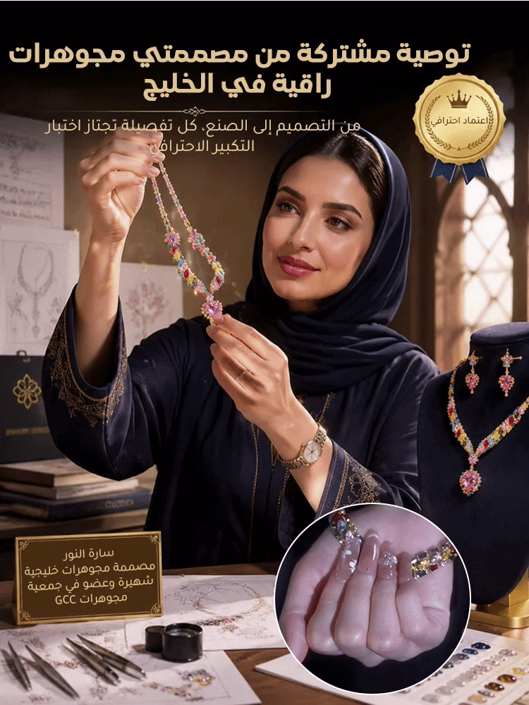 JL2668 | طقم المجوهرات الفاخرة والراقية المرصعة بأحجار كريمة ملونة بحرفية سويسرية متقنة -V4 JL2668 | طقم المجوهرات الفاخرة والراقية المرصعة بأحجار كريمة ملونة بحرفية سويسرية متقنة -V4