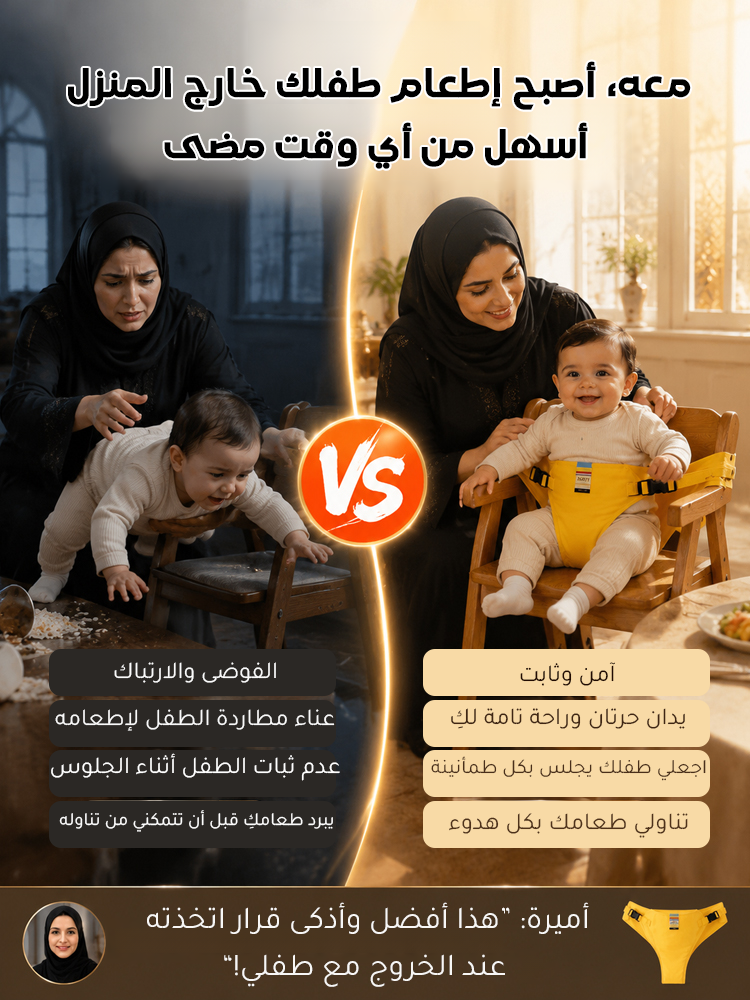 HM4592 | حزام أمان محمول للأطفال مخصص لكراسي الطعام 【ضروري للخروج والسفر】 -v4