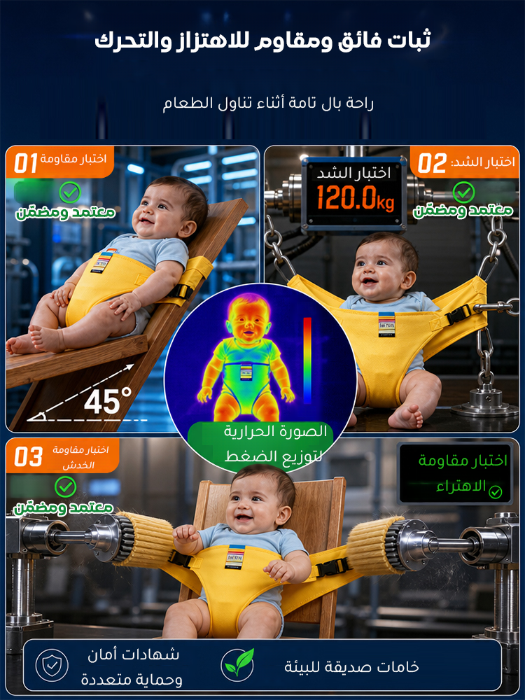 HM4592 | حزام أمان محمول للأطفال مخصص لكراسي الطعام 【ضروري للخروج والسفر】 -v4