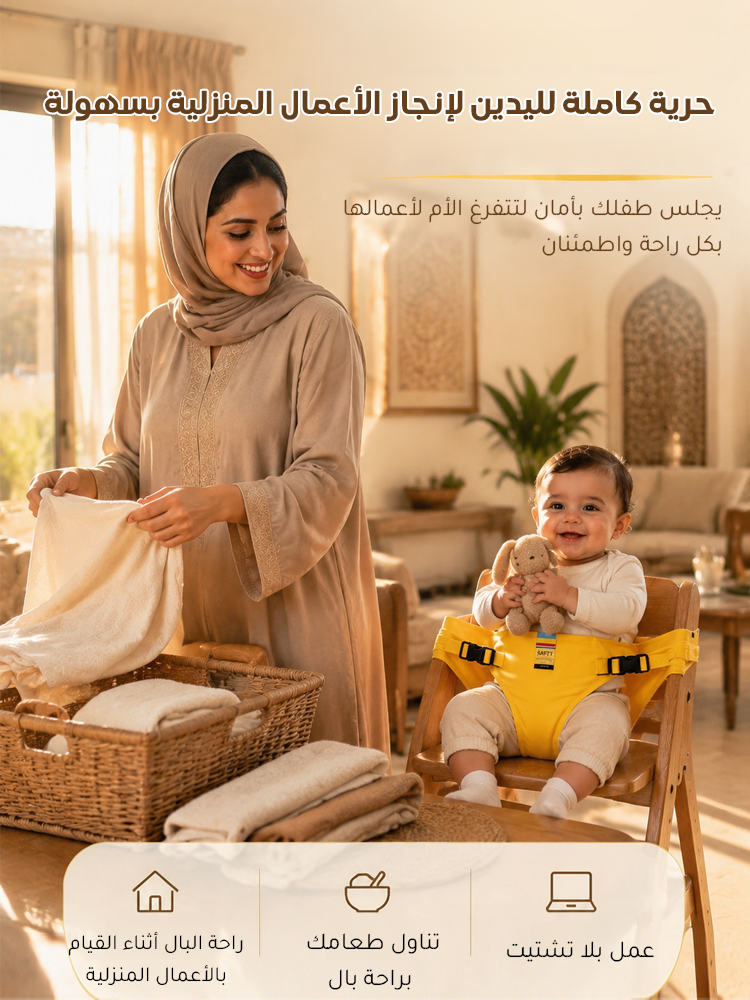 HM4592 | حزام أمان محمول للأطفال مخصص لكراسي الطعام 【ضروري للخروج والسفر】 -v4