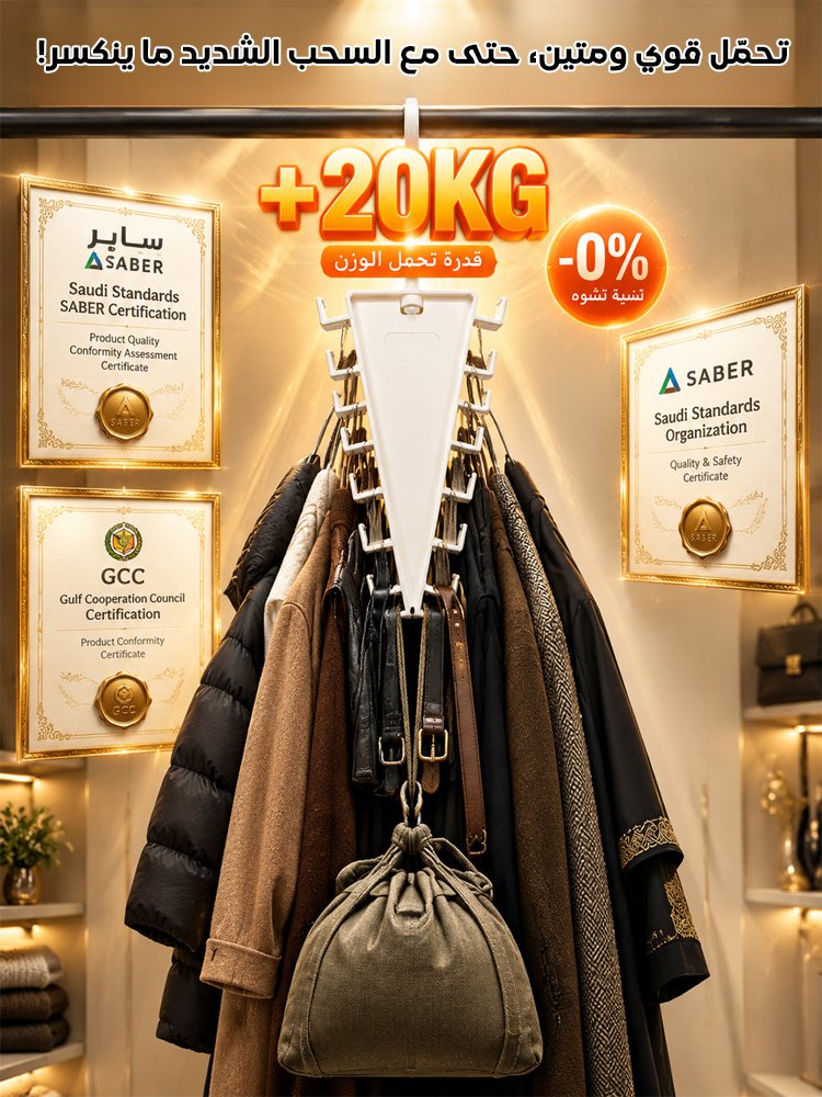 HM4595 | 【يوفّر 50% من المساحة】منظّم علاقات الملابس مزدوج الجانبين بتصميم V -V4