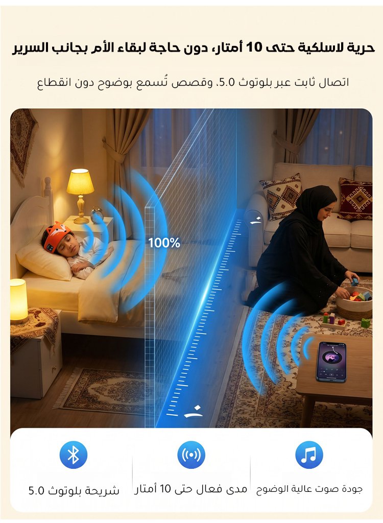 ET2863 | عصابة رأس بلوتوث مريحة ومهدئة للأطفال -v4