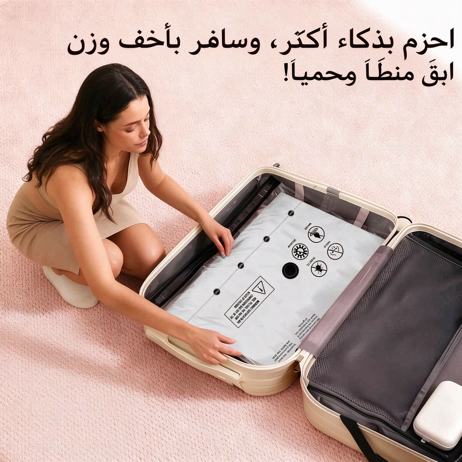 HM4600 | أكياس ضغط قابلة لإعادة الشحن للسفر، عبوة من 15 كيسًا -V4 HM4600 | أكياس ضغط قابلة لإعادة الشحن للسفر، عبوة من 15 كيسًا -V4