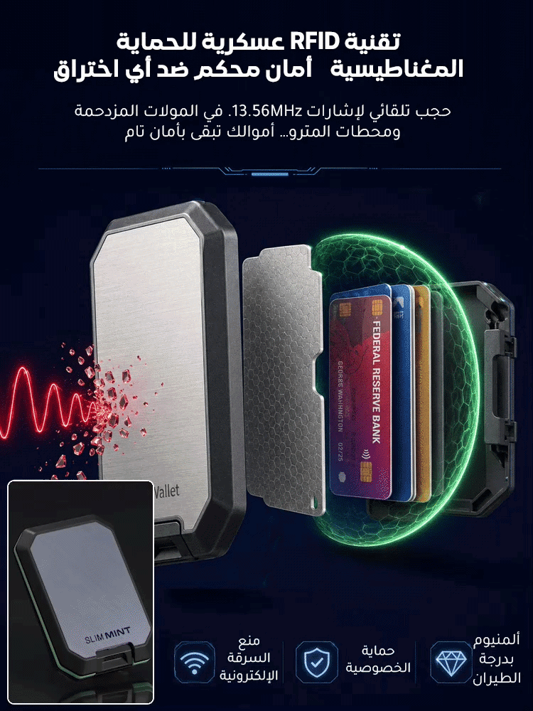 BA2455Z | محفظة رجالية فائقة النحافة بتصميم فاخر بسيط وحماية البطاقة من إزالة المغنطة -V4