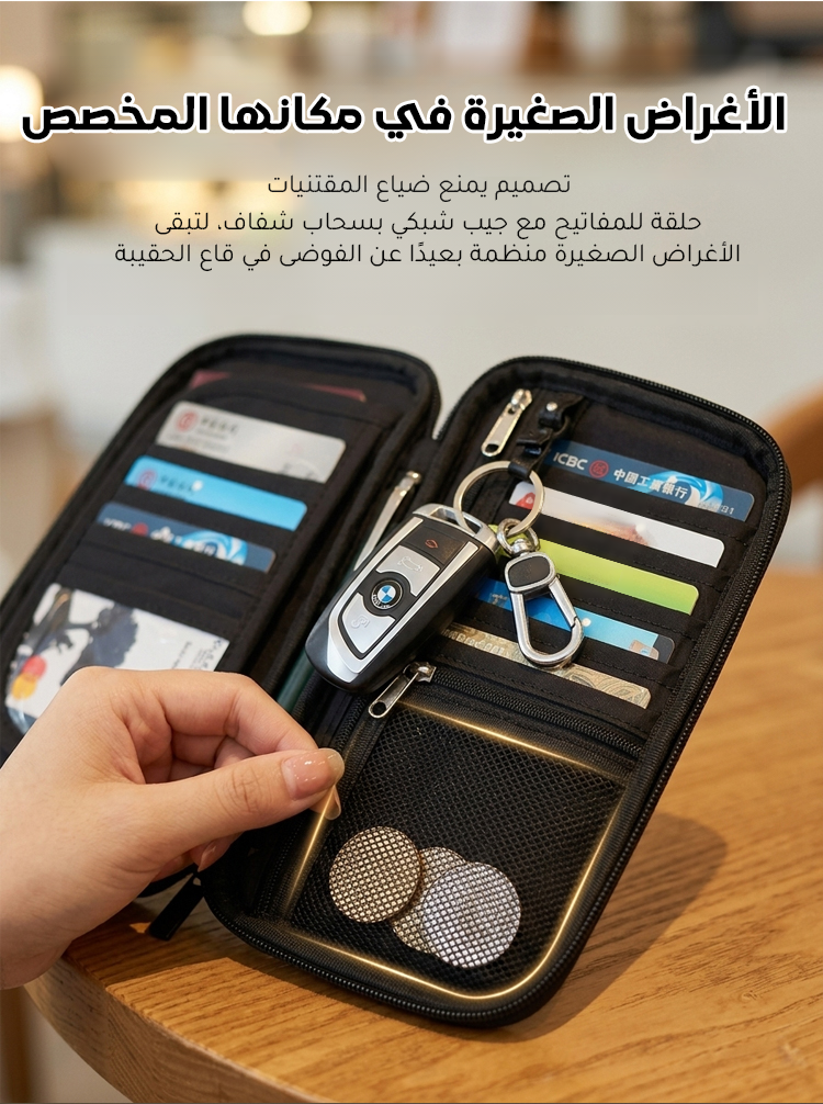 BA2497 | حافظة الوثائق والبطاقات من قماش أكسفورد السميك -v4
