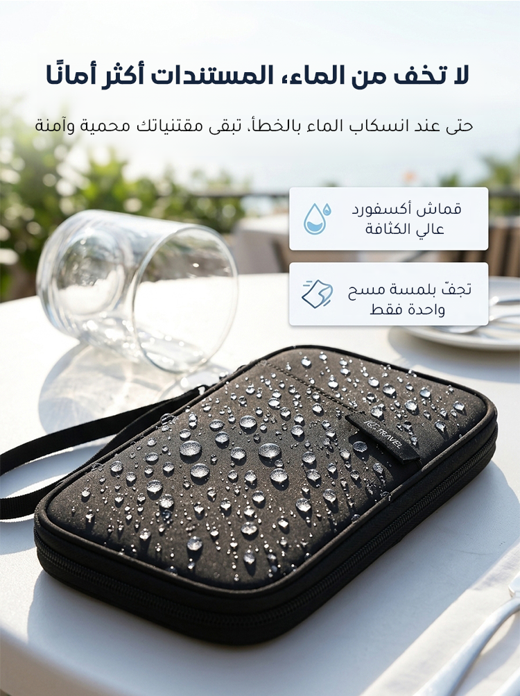 BA2497 | حافظة الوثائق والبطاقات من قماش أكسفورد السميك -v4