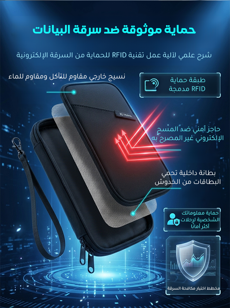 BA2497 | حافظة الوثائق والبطاقات من قماش أكسفورد السميك -v4