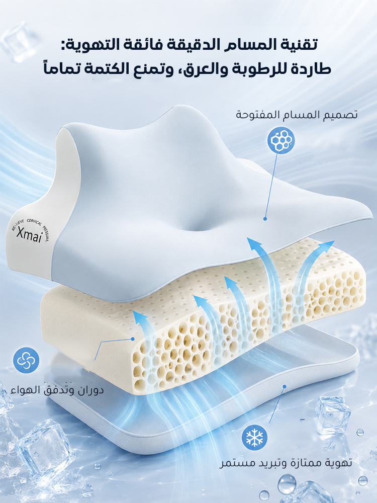 HM4500B | وسادة متعددة الوظائف من رغوة الذاكرة بطيئة الارتداد، لدعم الرقبة ومناسبة للنوم على البطن -v4 HM4500B | وسادة متعددة الوظائف من رغوة الذاكرة بطيئة الارتداد، لدعم الرقبة ومناسبة للنوم على البطن -v4