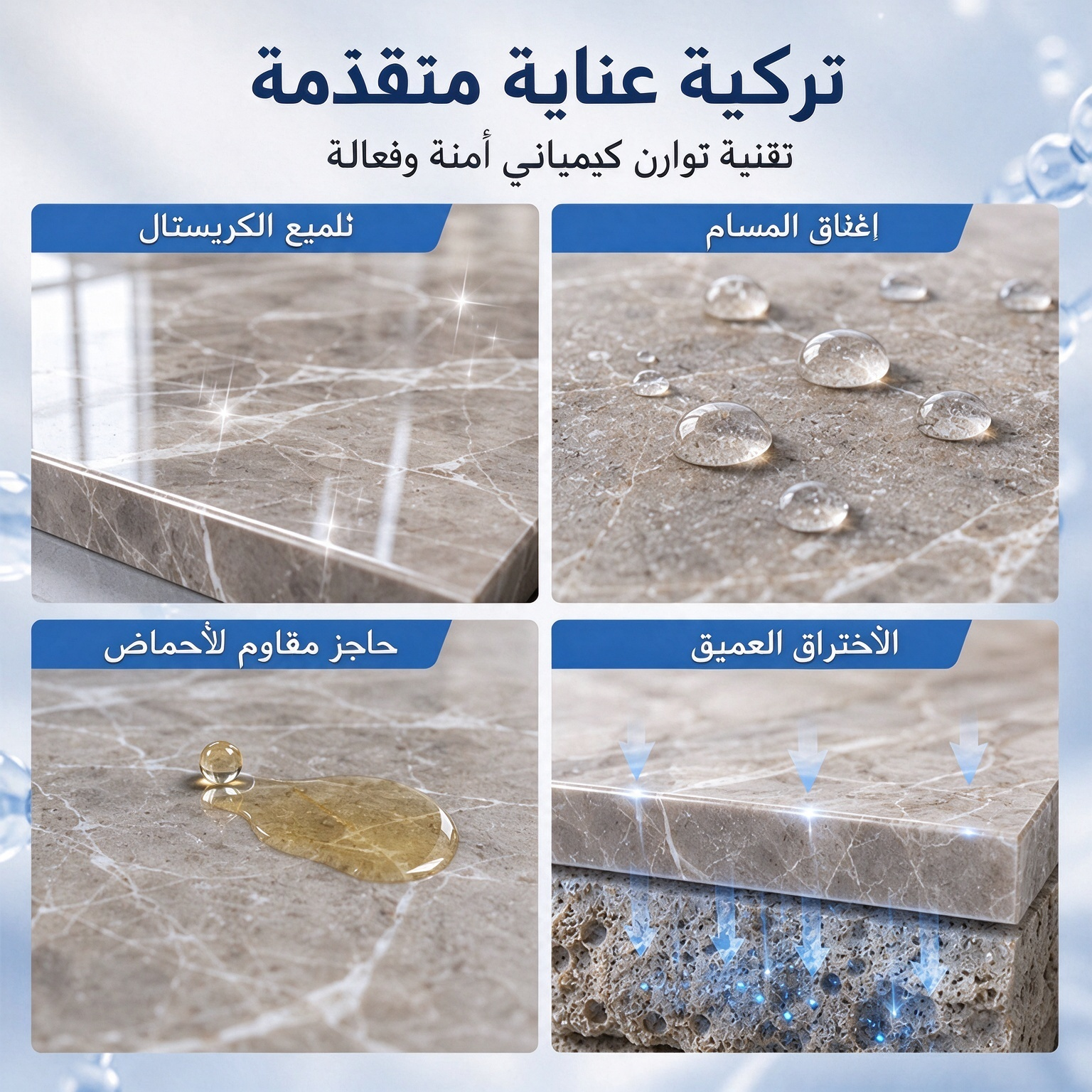 JJL229C | منظف ​​وملمع للرخام - ينظف بلطف، ويعزز اللمعان، ويحمي الحجر المصقول -V4